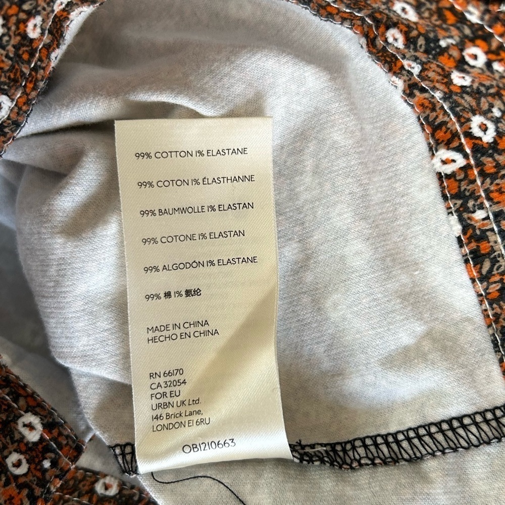 NWT Free People Call Me Cord Mini Dress Brown Black Combo Sz 4 - Picture 15 of 16